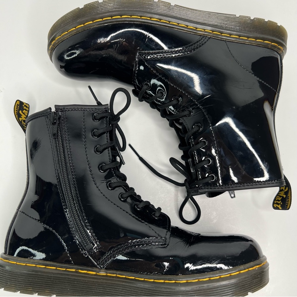 Dr. Martens Zavala Black Patent Boots Women Size 7 - Picture 9 of 16